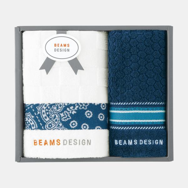 BEAMSDESIGNチェッカーバンダナ タオルセット ネイビー