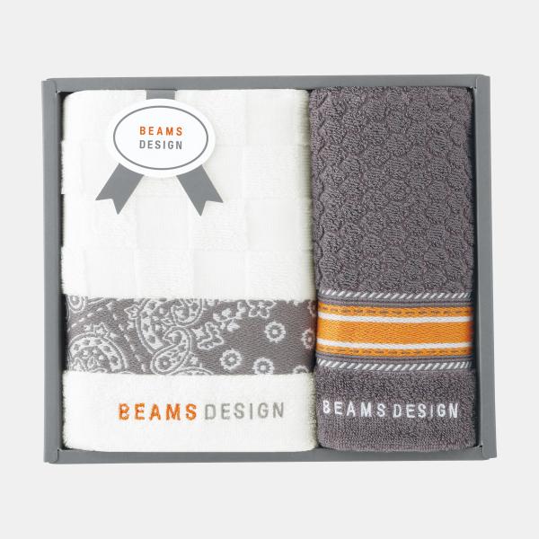 BEAMSDESIGNチェッカーバンダナ タオルセット グレイ