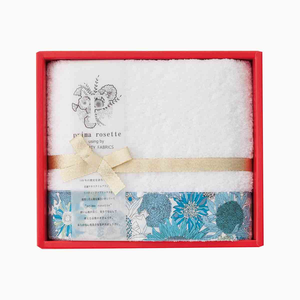 リバティ ファブリックスフェイスタオル(1P) ブルー