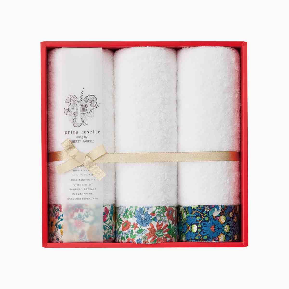 リバティ ファブリックスフェイスタオル(3P) グリーン