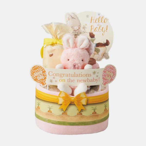 バニーズバイザベイおむつケーキ2段 ピンク