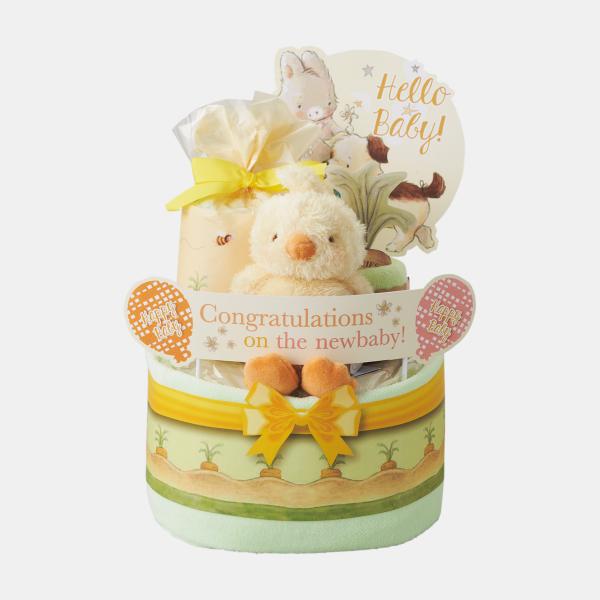 バニーズバイザベイおむつケーキ2段 イエロー
