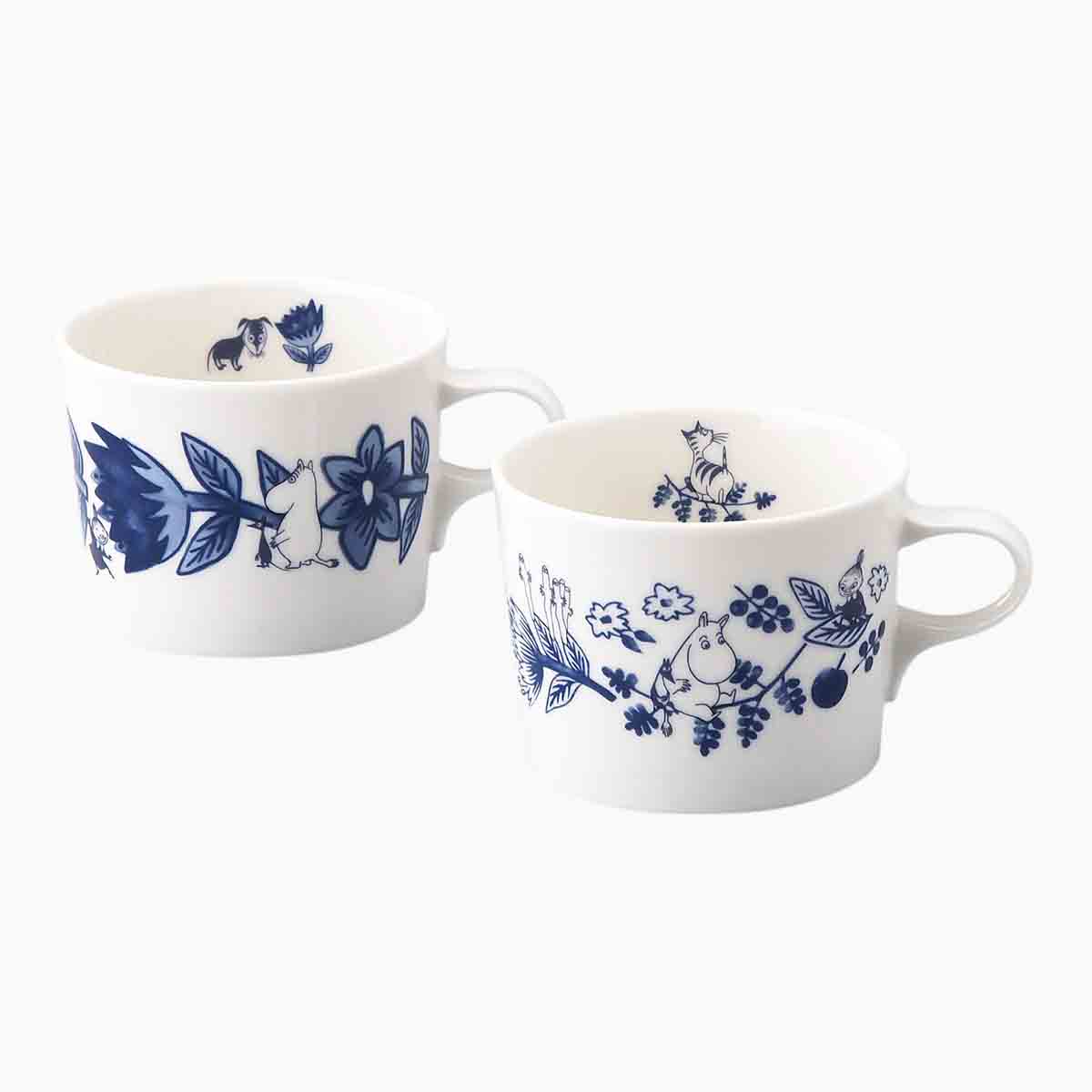 ムーミン ブルーフローラペアマグ