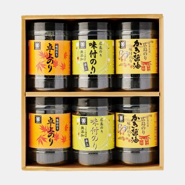 広島海苔 3種味海苔ｾｯﾄ6本詰/想 特集/海苔