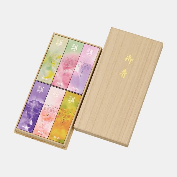 日本香堂 花風 進物 桐箱 6種入 